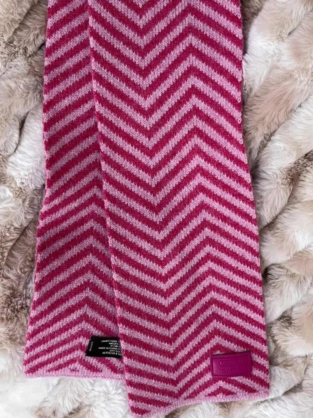 Like new! COACH Pink Winter Scarf